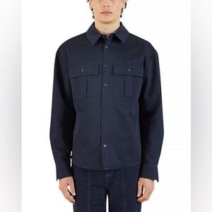 KrOst Men's Dark Blue Lightweight Shirt Jacket